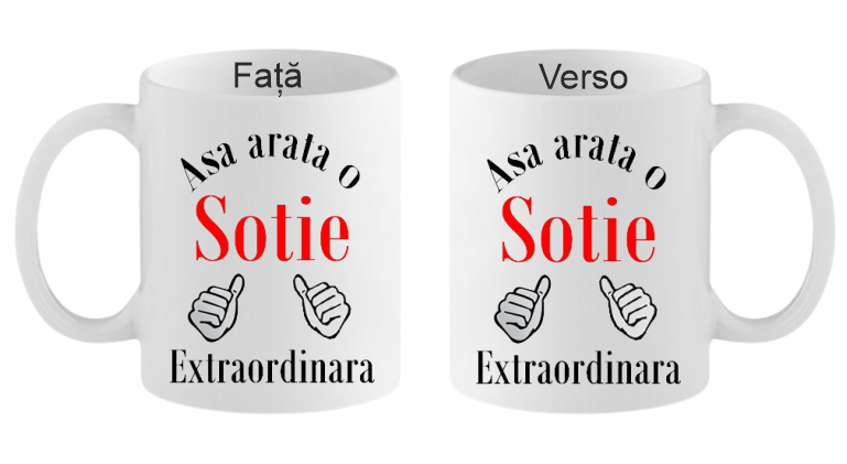 Cana personalizata Asa arata o sotie extraordinara
