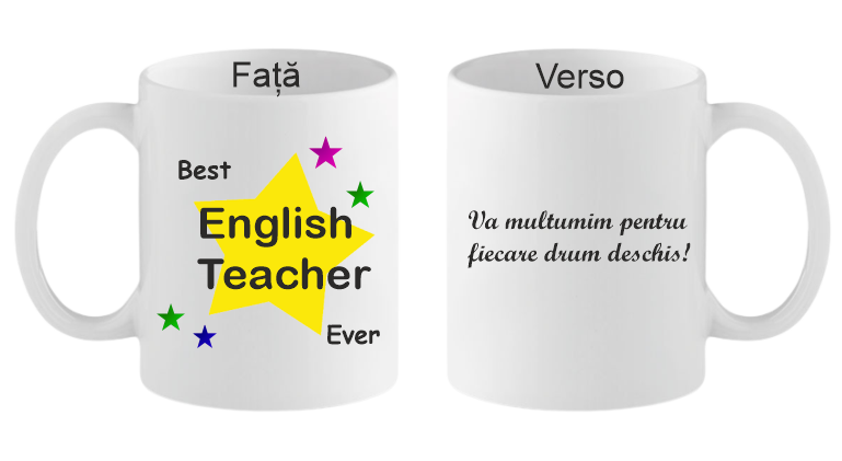 Profesor engleza Cana personalizata Profesor de engleza - imagine 1