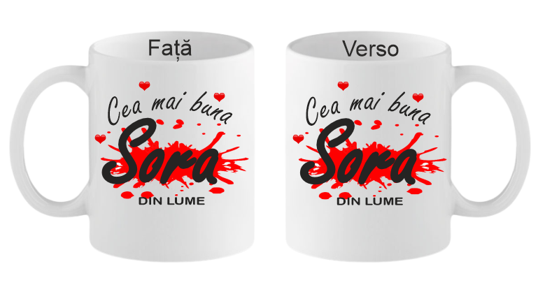 Cana personalizata Cea mai buna sora