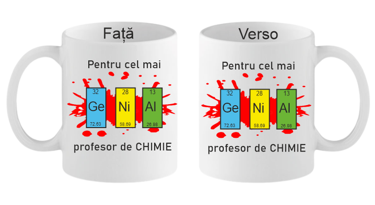 profesor de chimie Cana personalizata Profesor de chimie - imagine 1