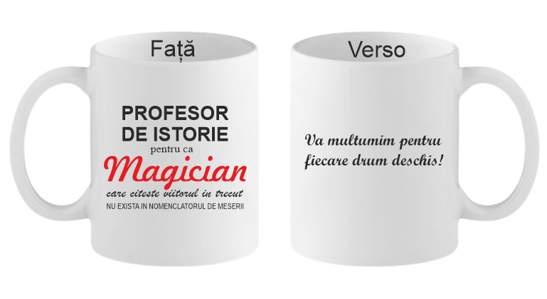 profesor de istorie Cana personalizata Profesor de istorie - imagine 1