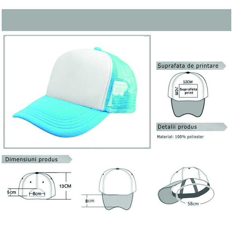 Albastru deschis Sapca personalizata Albastru deschis - imagine 1