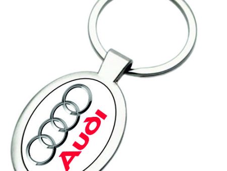 Breloc metalic oval Audi