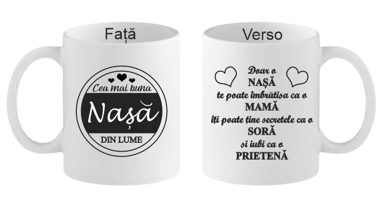 Cea mai buna nasa 2 Cana personalizata Doar o nasa te poate imbratisa - imagine 1