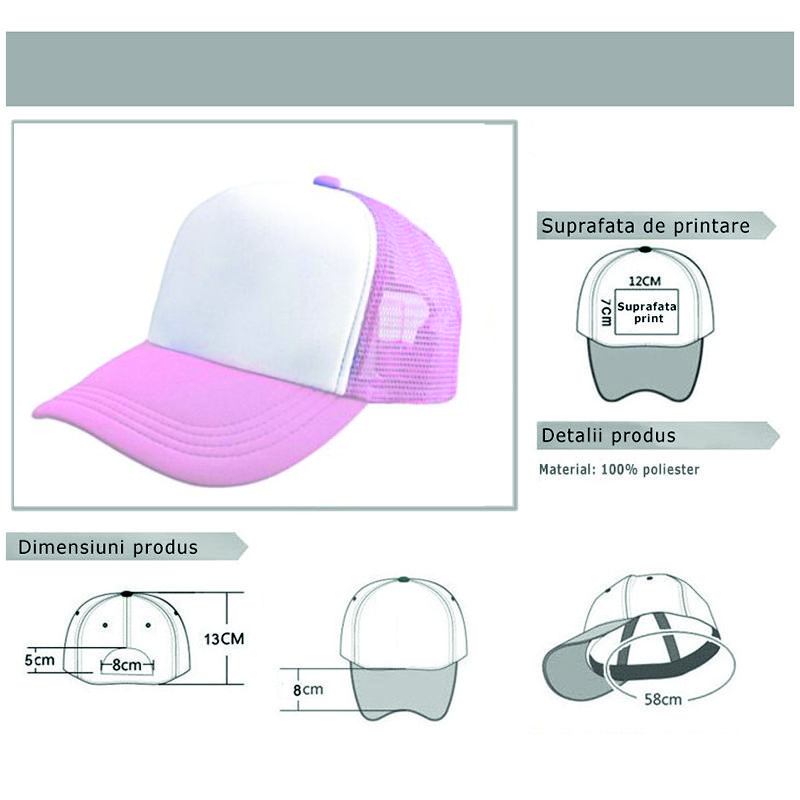 Roz deschis Sapca personalizata Roz deschis - imagine 1