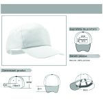 Sapca promotionala Alba din material subtire reciclat RPET