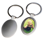 Breloc metalic oval - imagine 2